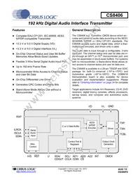 CS8406-DSZR Datasheet Cover