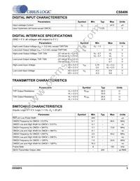 CS8406-DSZR Datasheet Page 5
