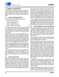 CS8427-DZZR Datasheet Page 12