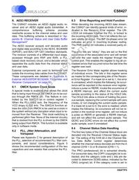 CS8427-DZZR Datasheet Page 16