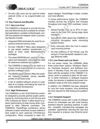 CS8900A-IQ3ZR Datasheet Page 10