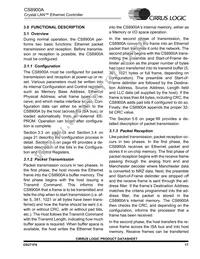 CS8900A-IQ3ZR Datasheet Page 17