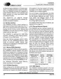 CS8900A-IQ3ZR Datasheet Page 18