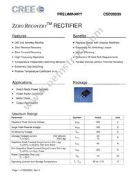 CSD20030D Datasheet Cover