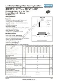 CSFMT103-HF Datasheet Cover