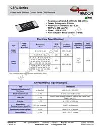 CSRL1-0R02F8 Datasheet Cover