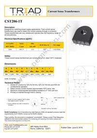 CST206-1T-B Datasheet Cover