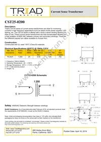 CST25-0200 Datasheet Cover