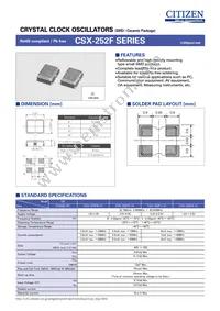 CSX-252FAE6000000T Datasheet Cover