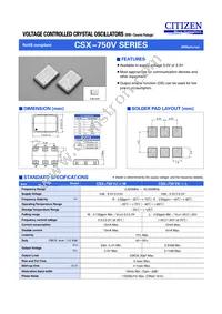 CSX-750VKBL35328000T Datasheet Cover