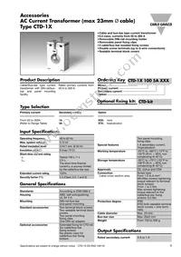 CTD1X1005AXXX Datasheet Cover