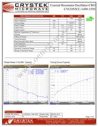 CVCO55CC-1490-1550 Datasheet Cover