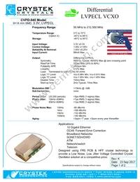 CVPD-940X-212.500 Datasheet Cover