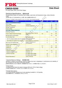 CW020-SD00 Datasheet Page 2