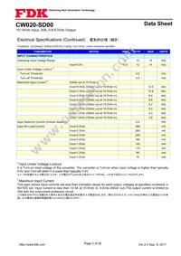 CW020-SD00 Datasheet Page 3