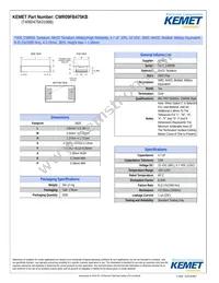 CWR09FB475KB Datasheet Cover