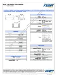 CWR11MH475JD Datasheet Cover