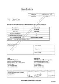 CX1612DB26000D0FLJC1 Datasheet Cover