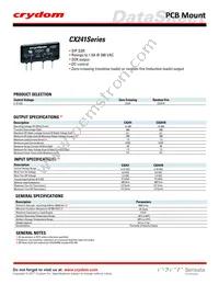CX241R Datasheet Cover