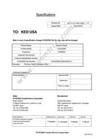 CX2520DB12000C0WLSC1 Datasheet Cover