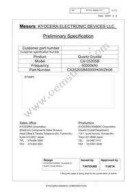 CX2520SB40000H0WZK06 Datasheet Cover