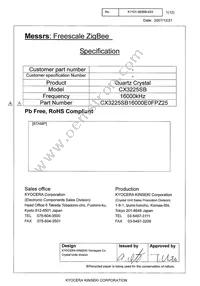 CX3225SB16000E0FPZ25 Datasheet Cover