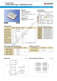 CX3225SB27000D0FLJZ1 Datasheet Cover