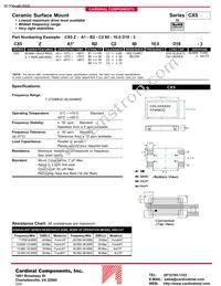 CX5Z-A5B2C5-40-25D18 Datasheet Cover