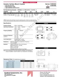 CX635BZ-A1B2C3-80-14.31818D20 Datasheet Cover