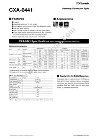 CXA-0441 Datasheet Cover