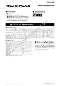 CXA-L0612A-VJL Datasheet Cover