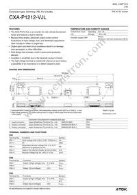 CXA-P1212-VJL Datasheet Cover
