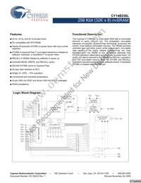 CY14B256L-SZ45XIT Datasheet Cover