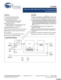 CY22180FSXIT Datasheet Cover