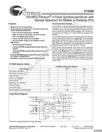 CY2280PVXC-11ST Datasheet Cover