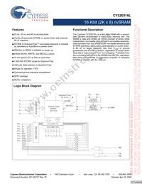 CY22E016L-SZ45XI Datasheet Cover