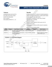 CY2410SXC-5T Datasheet Cover