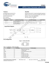 CY2412SXC-1T Datasheet Cover