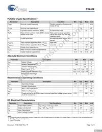 CY2412SXC-1T Datasheet Page 2