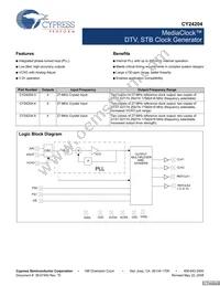 CY24204ZXC-3T Datasheet Cover