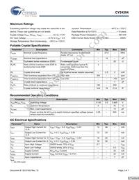 CY24204ZXC-3T Datasheet Page 3