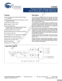CY25200FZXCT Datasheet Cover