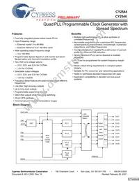 CY2544FIT Datasheet Cover
