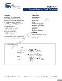 CY25811ZXCT Datasheet Cover