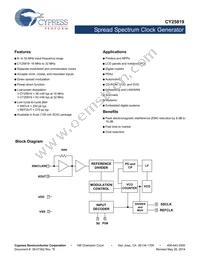 CY25819SXCT Datasheet Cover