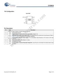 CY25819SXCT Datasheet Page 3