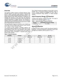 CY25819SXCT Datasheet Page 4