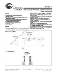 CY26049ZXI-36T Datasheet Cover