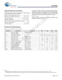 CY27020SXCT Datasheet Page 3