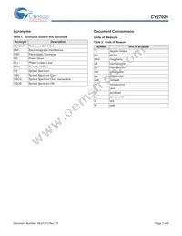 CY27020SXCT Datasheet Page 7